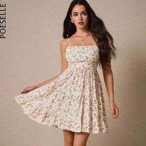 Shein Women Summer Floral Print Sundress Size XS